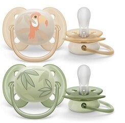 Соски Philips Avent SCF091/07, 2 шт, 0-6 мес, оранжевый/зеленый цвет цена и информация | Пустышки | pigu.lt