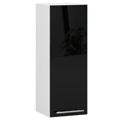 Кухонный шкаф Akord Oliwia W30, белый/черный цвет цена и информация | Кухонные шкафчики | pigu.lt