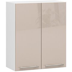 Кухонный шкаф Akord Oliwia W60, белый/коричневый цвет цена и информация | Кухонные шкафчики | pigu.lt