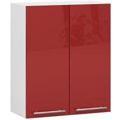 Кухонный шкаф Akord Oliwia W60, белый/красный цвет цена и информация | Кухонные шкафчики | pigu.lt