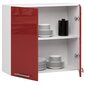 Virtuvinė spintelė Akord Oliwia W80, balta/raudona kaina ir informacija | Virtuvinės spintelės | pigu.lt