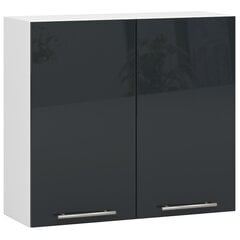 Кухонный шкаф Akord Oliwia W80, белый/серый цвет цена и информация | Кухонные шкафчики | pigu.lt