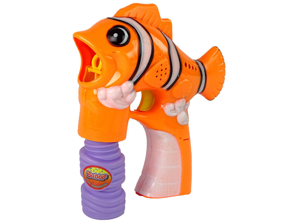 Muilo burbulų vaikškas pistoletas, oranžinė žuvis kaina ir informacija | Vandens, smėlio ir paplūdimio žaislai | pigu.lt