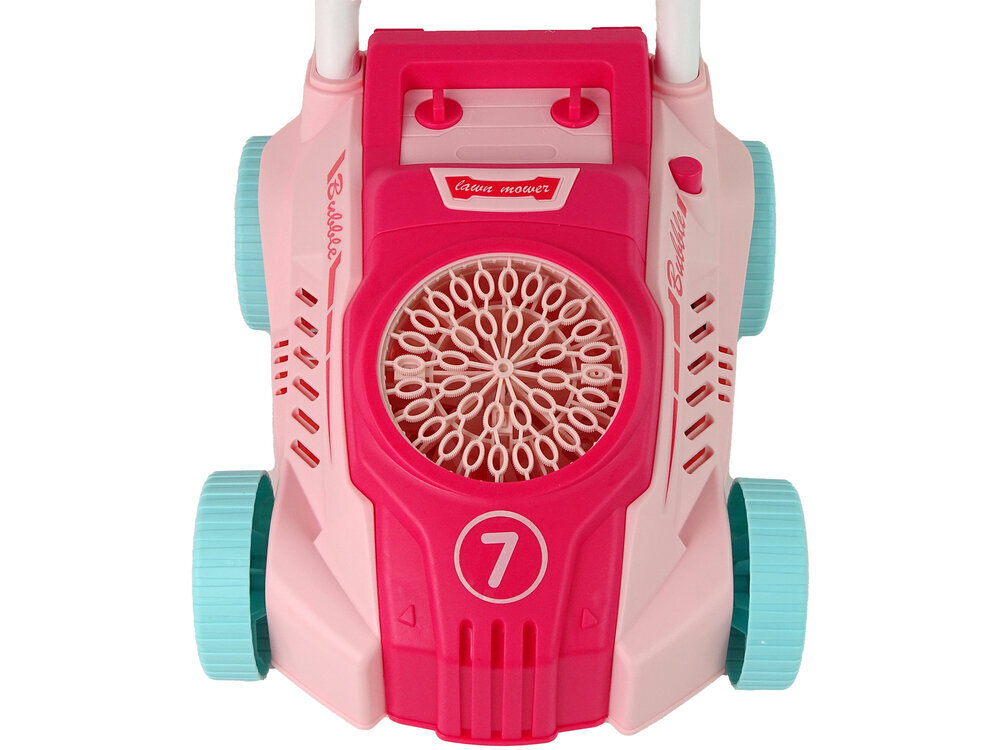 Žoliapjovė burbulų mašina LeanToys, rožinė kaina ir informacija | Vandens, smėlio ir paplūdimio žaislai | pigu.lt