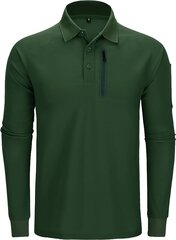 Рубашка поло с длинным рукавом LLdress, зеленая цена и информация | Мужские рубашки | pigu.lt