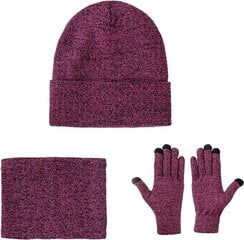 Комплект: шапка, шарф и перчатки с функцией touchscreen Lallier, розовый цена и информация | Мужские шарфы, шапки, перчатки | pigu.lt
