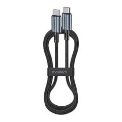 Cable USB-C do USB-C Choetech XCC-1014, PD 60W 1.2m (black) цена и информация | Кабели и провода | pigu.lt