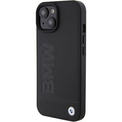 BMW BMHCP15MSLLBK iPhone 15 Plus 6.7" czarny|black Leather Hot Stamp цена и информация | Чехлы для телефонов | pigu.lt