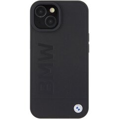 BMW BMHCP15MSLLBK iPhone 15 Plus 6.7" czarny|black Leather Hot Stamp цена и информация | Чехлы для телефонов | pigu.lt