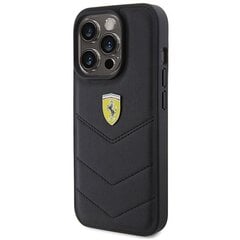 Ferrari FEHCP15LRDUK iPhone 15 Pro 6.1" czarny|black hardcase Quilted Metal Logo цена и информация | Чехлы для телефонов | pigu.lt