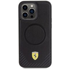 Ferrari FEHMP15XPTEK iPhone 15 Pro Max 6.7" czarny|black hardcase Carbon Metal Logo MagSafe цена и информация | Чехлы для телефонов | pigu.lt