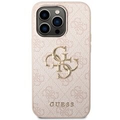 Guess GUHCP15L4GMGPI Apple iPhone 15 Pro 6.1pink hardcase 4G Big Metal Logo цена и информация | Чехлы для телефонов | pigu.lt