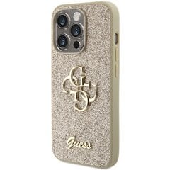 Guess GUHCP15LHG4SGD iPhone 15 Pro 6.1" złoty|gold hardcase Glitter Script Big 4G цена и информация | Чехлы для телефонов | pigu.lt