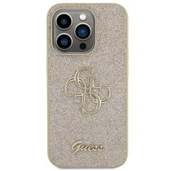 Guess GUHCP15LHG4SGD iPhone 15 Pro 6.1" złoty|gold hardcase Glitter Script Big 4G цена и информация | Чехлы для телефонов | pigu.lt