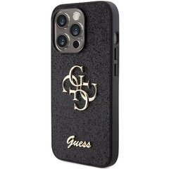 Guess GUHCP15LHG4SGK iPhone 15 Pro 6.1" czarny|black hardcase Glitter Script Big 4G цена и информация | Чехлы для телефонов | pigu.lt