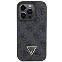Guess GUHCP15LP4TDPK iPhone 15 Pro 6.1" czarny|black hardcase Leather 4G Diamond Triangle цена и информация | Чехлы для телефонов | pigu.lt