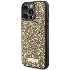 Guess GUHCP15LPFGSBSD iPhone 15 Pro 6.1" żółty|yellow hardcase Rhinestone Metal Logo цена и информация | Чехлы для телефонов | pigu.lt