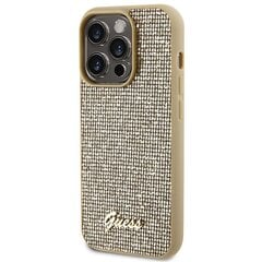 Guess GUHCP15LPMSDGSD iPhone 15 Pro 6.1" złoty|gold hardcase Disco Metal Script цена и информация | Чехлы для телефонов | pigu.lt