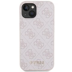 Guess GUHCP15MG4GFPI iPhone 15 Plus 6.7" różowy|pink hard case 4G Metal Gold Logo цена и информация | Чехлы для телефонов | pigu.lt