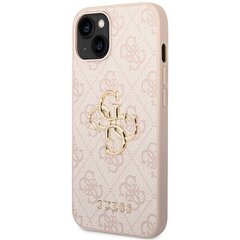 Guess GUHCP15S4GMGPI iPhone 15 6.1" różowy|pink hardcase 4G Big Metal Logo цена и информация | Чехлы для телефонов | pigu.lt