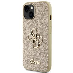 Guess GUHCP15SHG4SGD iPhone 15 6.1" złoty|gold hardcase Glitter Script Big 4G цена и информация | Чехлы для телефонов | pigu.lt