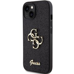 Guess GUHCP15SHG4SGK iPhone 15 6.1" czarny|black hardcase Glitter Script Big 4G цена и информация | Чехлы для телефонов | pigu.lt