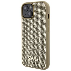 Guess GUHCP15SPMSDGSD iPhone 15 6.1" złoty|gold hardcase Disco Metal Script цена и информация | Чехлы для телефонов | pigu.lt