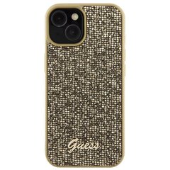Guess GUHCP15SPMSDGSD iPhone 15 6.1" złoty|gold hardcase Disco Metal Script цена и информация | Чехлы для телефонов | pigu.lt