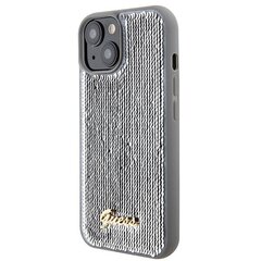 Guess GUHCP15SPSFDGSS iPhone 15 6.1" srebrny|silver hardcase Sequin Script Metal цена и информация | Чехлы для телефонов | pigu.lt