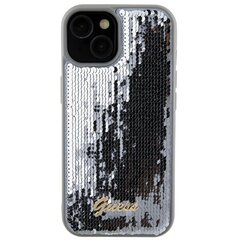 Guess GUHCP15SPSFDGSS iPhone 15 6.1" srebrny|silver hardcase Sequin Script Metal цена и информация | Чехлы для телефонов | pigu.lt