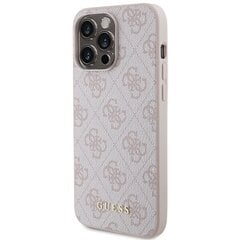 Guess GUHCP15XG4GFPI iPhone 15 Pro Max 6.7" różowy|pink hard case 4G Metal Gold Logo цена и информация | Чехлы для телефонов | pigu.lt