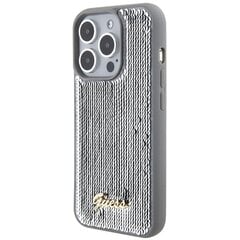 Guess GUHCP15XPSFDGSS iPhone 15 Pro Max 6.7" srebrny|silver hardcase Sequin Script Metal цена и информация | Чехлы для телефонов | pigu.lt