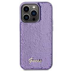 Guess GUHCP15XPSFDGSU iPhone 15 Pro Max 6.7" fioletowy|purple hardcase Sequin Script Metal цена и информация | Чехлы для телефонов | pigu.lt