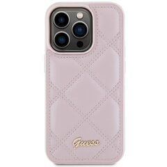 Guess GUHCP15XPSQSQSP iPhone 15 Pro Max 6.7" różowy|pink hardcase Quilted Metal Logo цена и информация | Чехлы для телефонов | pigu.lt