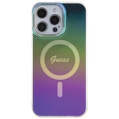 Guess GUHMP15LHITSK iPhone 15 Pro 6.1" wielokolorowy|rainbow hardcase IML Iridescent MagSafe цена и информация | Чехлы для телефонов | pigu.lt