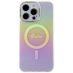 Guess GUHMP15LHITSP iPhone 15 Pro 6.1" różowy|pink hardcase IML Iridescent MagSafe цена и информация | Чехлы для телефонов | pigu.lt