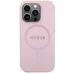 Guess GUHMP15LPSAHMCP iPhone 15 Pro 6.1" różowy|pink hardcase Saffiano MagSafe цена и информация | Чехлы для телефонов | pigu.lt