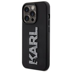 Karl Lagerfeld KLHCP15L3DMBKCK iPhone 15 Pro 6.1" czarny|black hardcase 3D Rubber Glitter Logo цена и информация | Чехлы для телефонов | pigu.lt