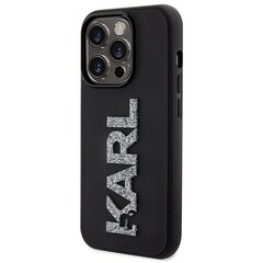Karl Lagerfeld KLHCP15X3DMBKCK iPhone 15 Pro Max 6.7" czarny|black hardcase 3D Rubber Glitter Logo цена и информация | Чехлы для телефонов | pigu.lt