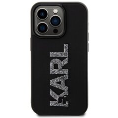 Karl Lagerfeld KLHCP15X3DMBKCK iPhone 15 Pro Max 6.7" czarny|black hardcase 3D Rubber Glitter Logo цена и информация | Чехлы для телефонов | pigu.lt