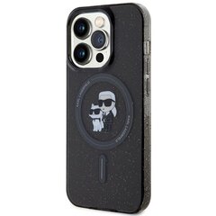 Karl Lagerfeld KLHMP15LHGKCNOK iPhone 15 Pro 6.1" czarny|black hardcase Karl&Choupette Glitter MagSafe цена и информация | Чехлы для телефонов | pigu.lt