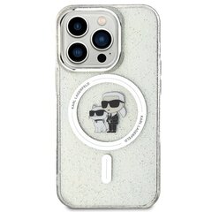 Karl Lagerfeld KLHMP15LHGKCNOT iPhone 15 Pro 6.1" transparent hardcase Karl&Choupette Glitter MagSafe цена и информация | Чехлы для телефонов | pigu.lt