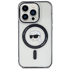 Karl Lagerfeld KLHMP15LHKHNOTK iPhone 15 Pro 6.1" transparent hardcase IML Karl`s Head MagSafe цена и информация | Чехлы для телефонов | pigu.lt