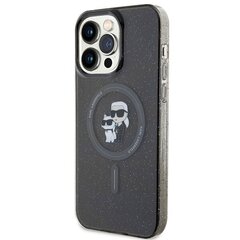 Karl Lagerfeld KLHMP15XHGKCNOK iPhone 15 Pro Max 6.7" czarny|black hardcase Karl&Choupette Glitter MagSafe цена и информация | Чехлы для телефонов | pigu.lt