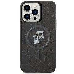 Karl Lagerfeld KLHMP15XHGKCNOK iPhone 15 Pro Max 6.7" czarny|black hardcase Karl&Choupette Glitter MagSafe цена и информация | Чехлы для телефонов | pigu.lt