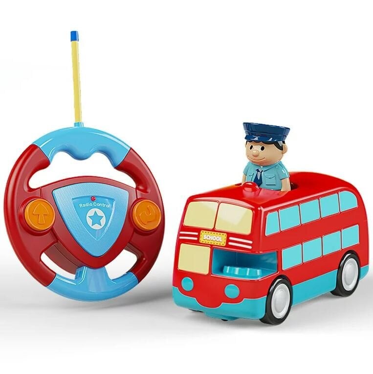 Radijo bangomis valdomas autobusas su valdymo pultu kaina ir informacija | Žaislai berniukams | pigu.lt