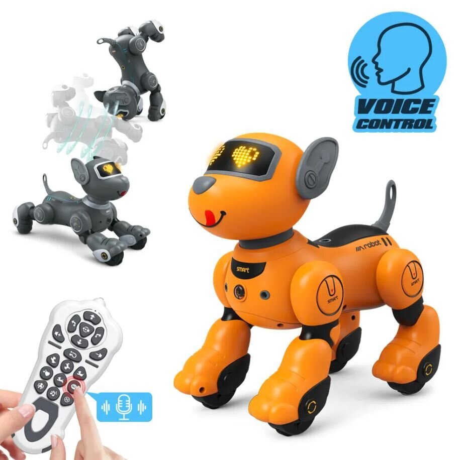 Interaktyvus šuniukas-robotas, oranžinis kaina | pigu.lt