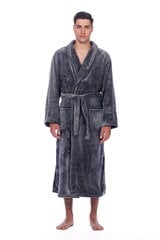 Мужской хлопковый халат, серый цена и информация | Мужские халаты, пижамы | pigu.lt