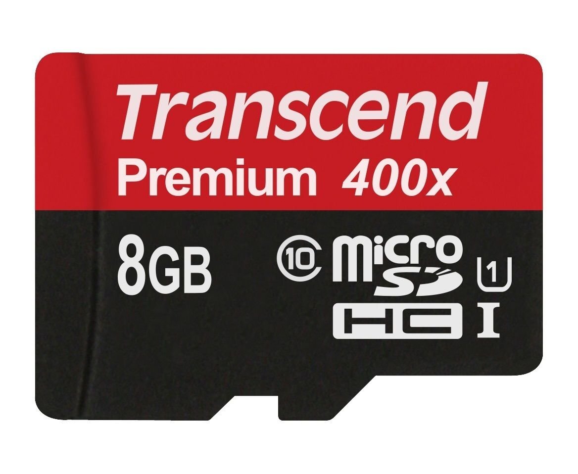 Atminties kortelė Transcend 8GB MicroSDHC Class10 UHS-1 + adapteris   цена и информация | Atminties kortelės fotoaparatams, kameroms | pigu.lt