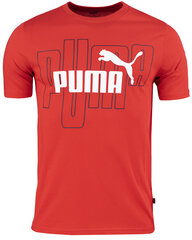 Marškinėliai vyrams Puma Graphics No. 1 Logo Tee 677183 01, raudoni kaina ir informacija | Vyriški marškinėliai | pigu.lt